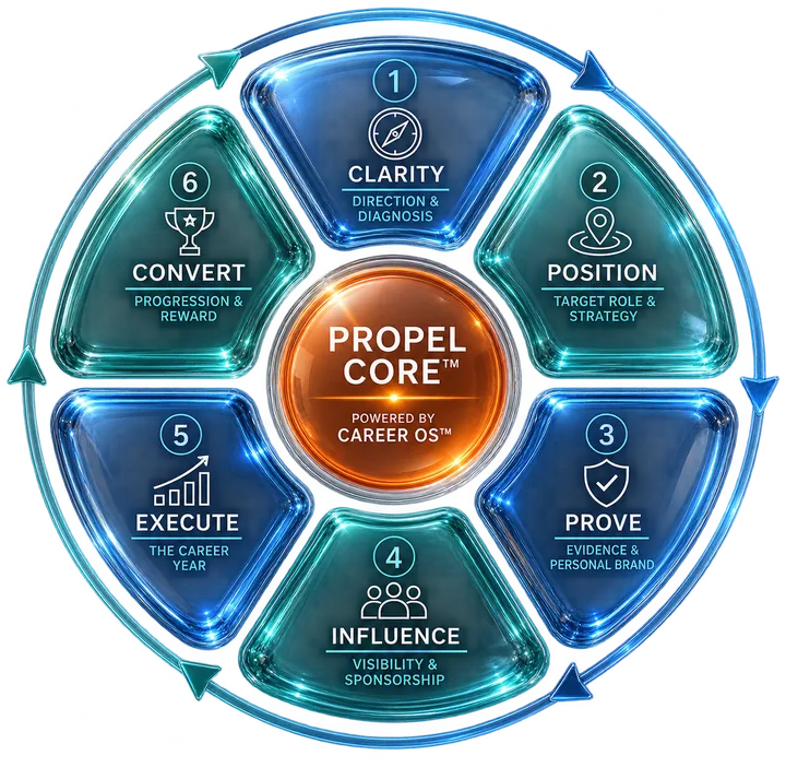 Career OS™ PROPEL — the six-stage career progression flywheel
