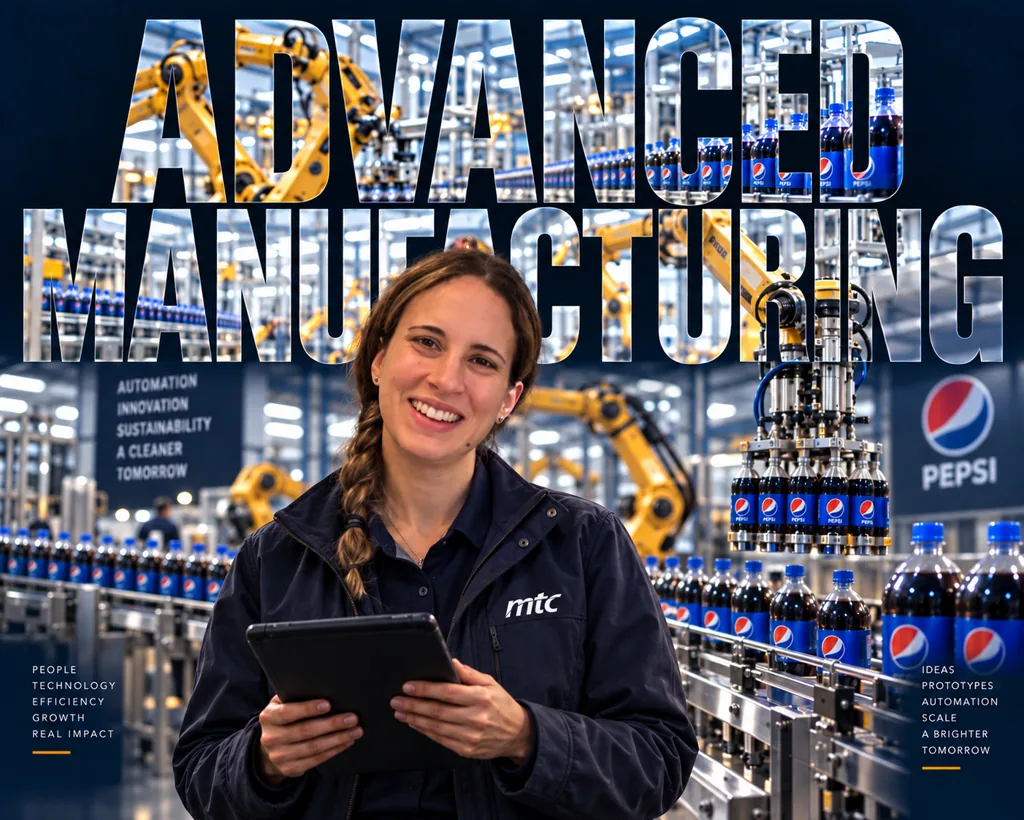 Advanced manufacturing engineer holding a technical component.