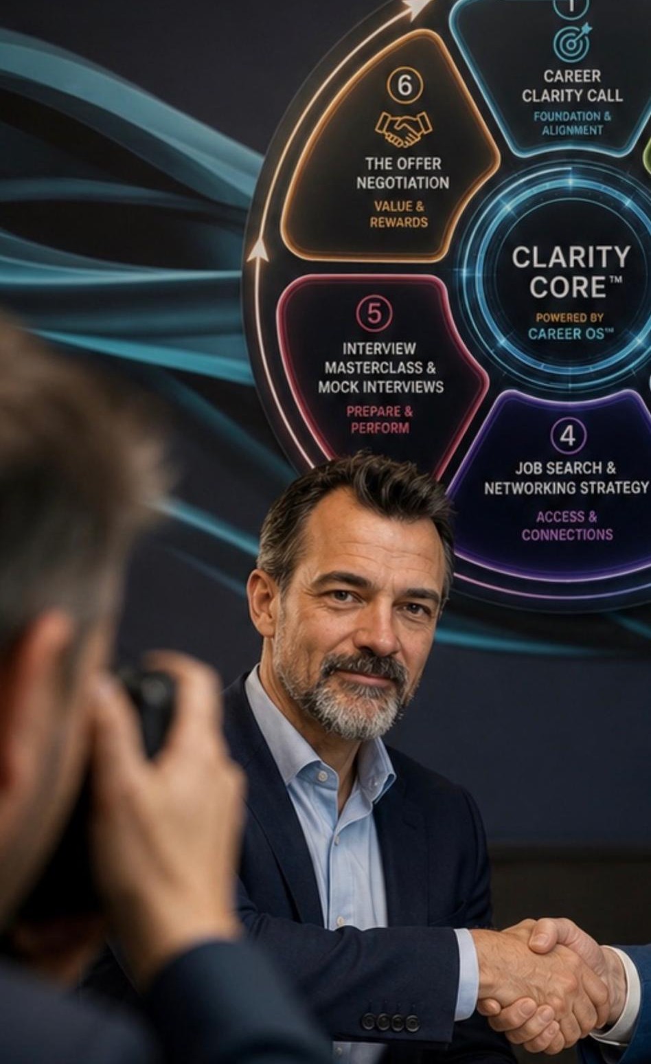 Dai Jones at the Career OS™ wall