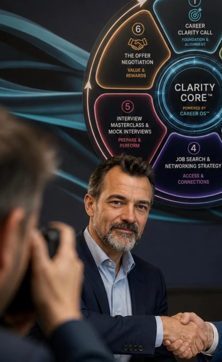 Dai Jones at the Career OS™ wall
