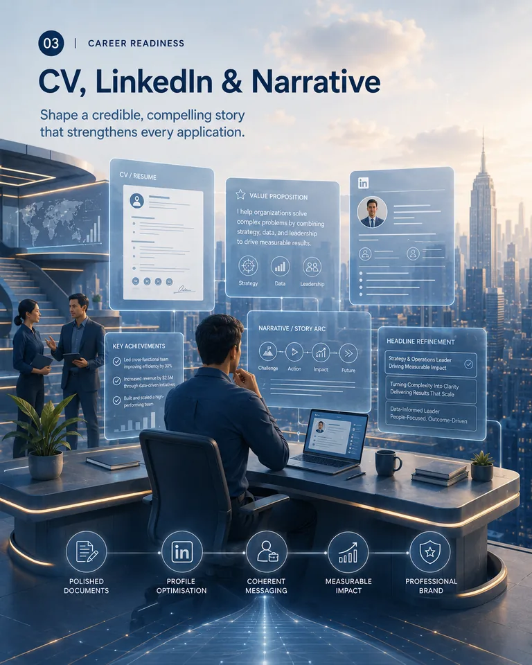 Career OS MOVE Stage 3 evidence and profile readiness artwork.