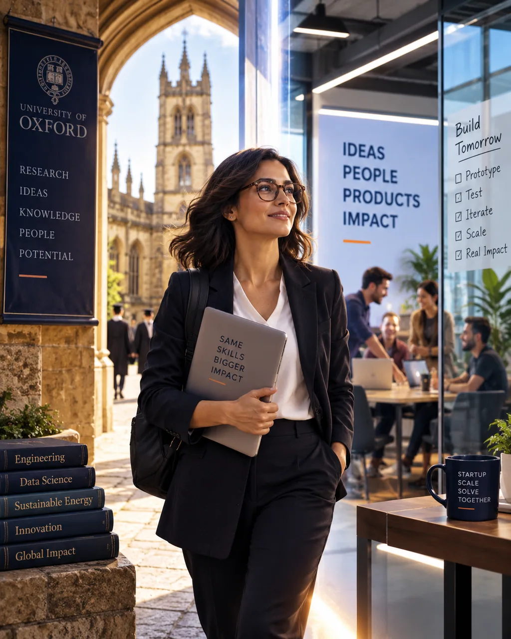 Academic professional moving from university research into an industry innovation environment.