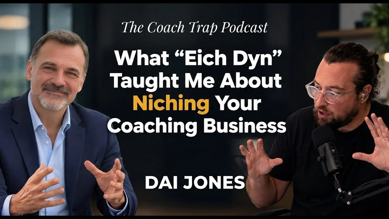 Actual YouTube thumbnail for Finding Your Career Niche, featuring Dai Jones in conversation with Greg