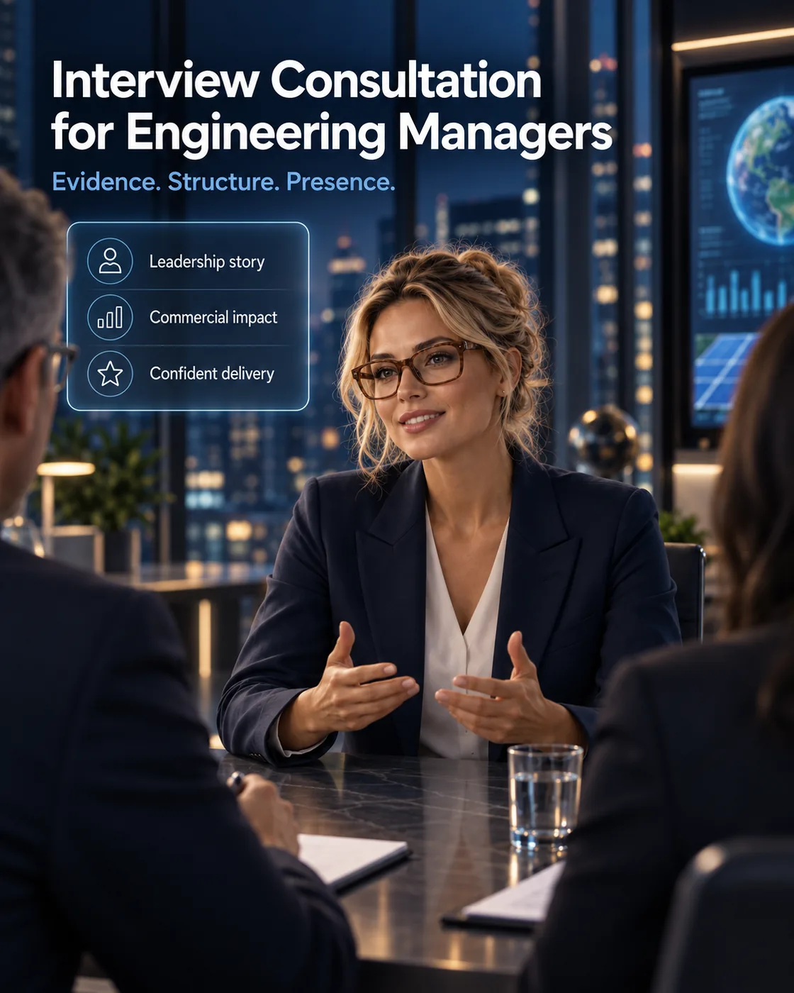 An engineering manager presenting evidence-based answers to a senior technical interview panel.