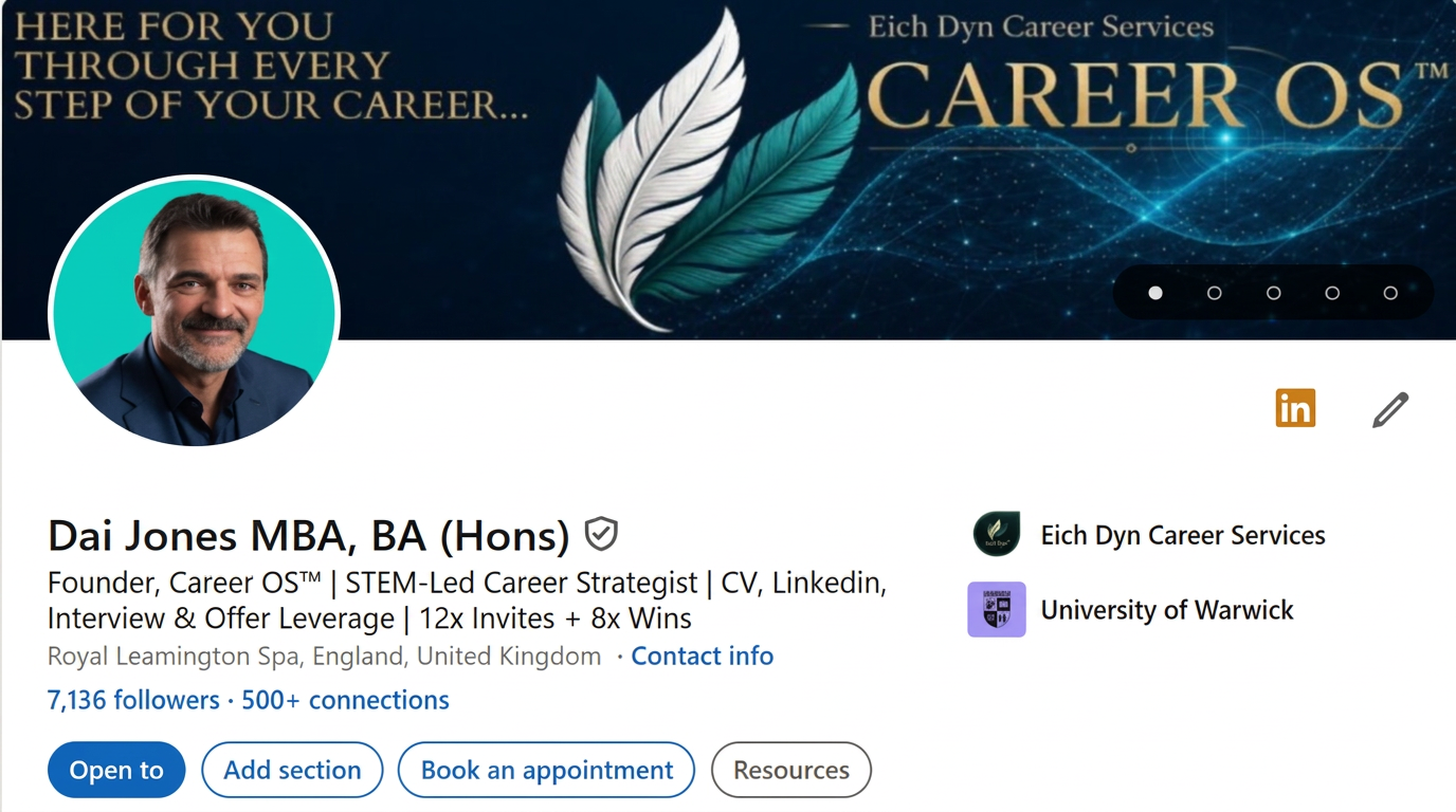 Dai Jones on LinkedIn, founder of Eich Dyn and creator of Career OS
